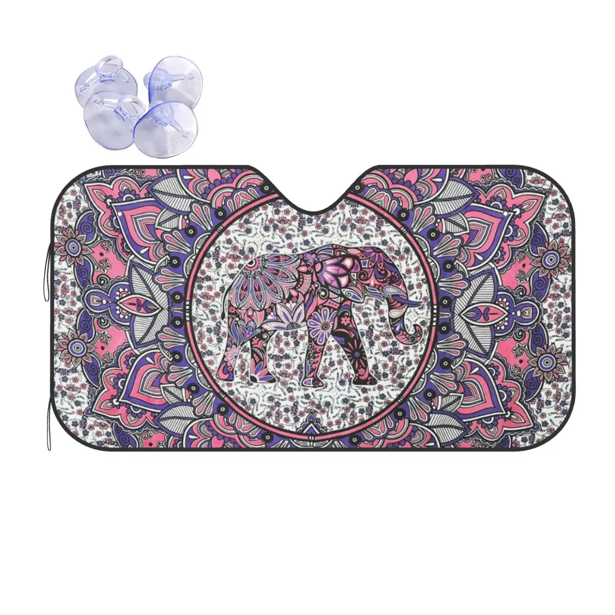 

Bohemian Elephant Mandala Windshield Sunshade Boho Awesome Cover Front Block Window 76x140cm Sun Visor Car-covers