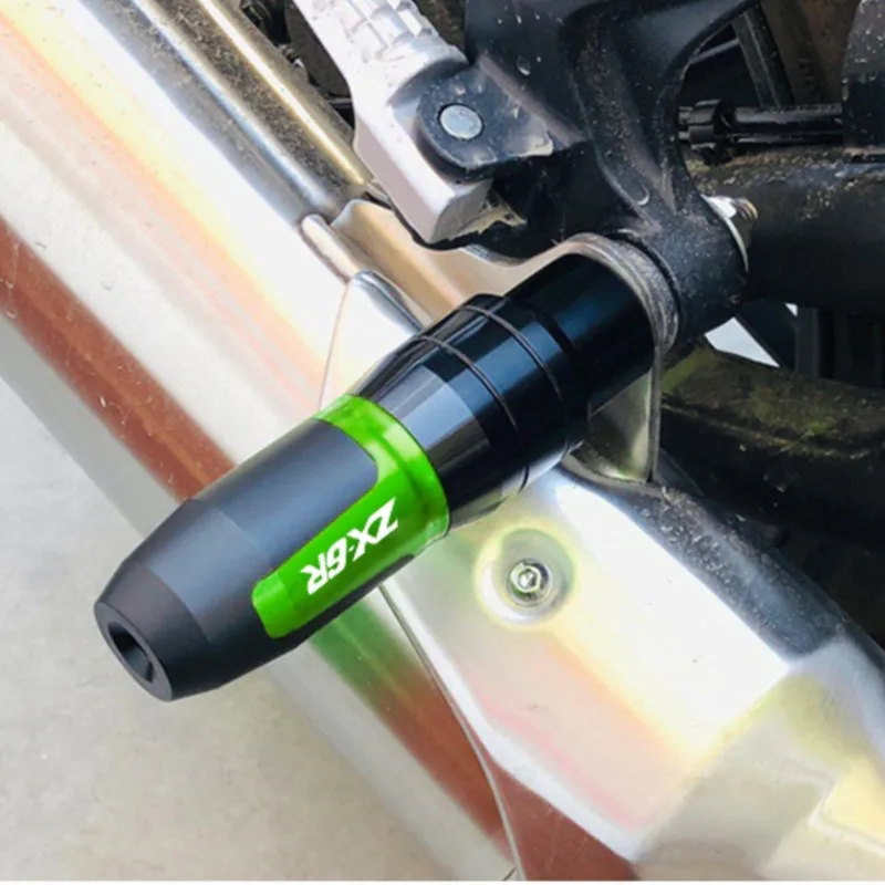 Аксессуары для KAWASAKI ZX6R ZX-6R ползунки выхлопной рамы противоударные накладки