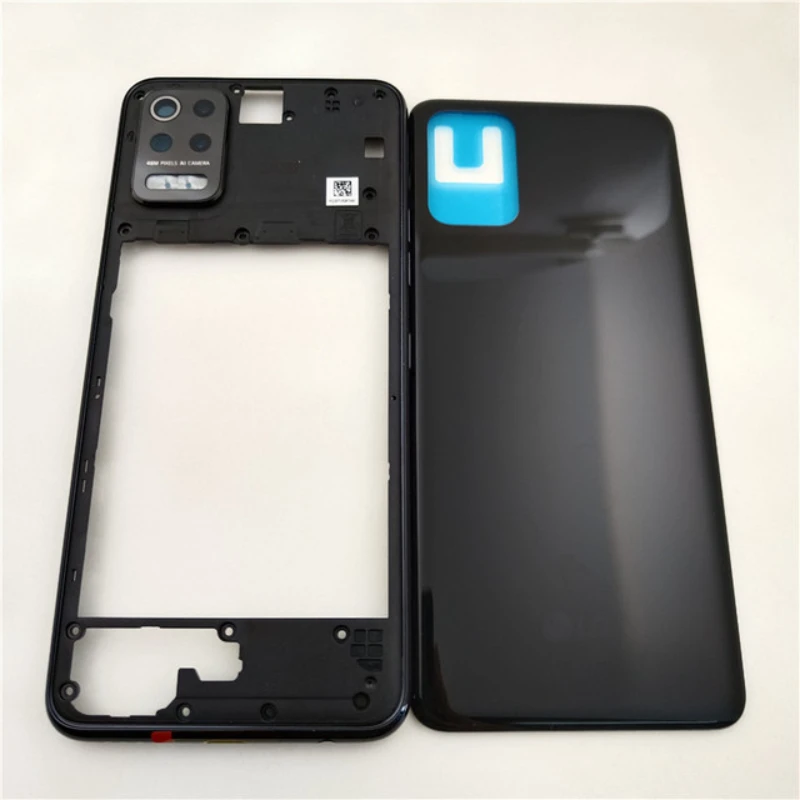 

For LG K52 LMK520EMW Phone Housing Middle Frame+Battery Back Cover Case Panel Lid Rear Door With Camera Lens
