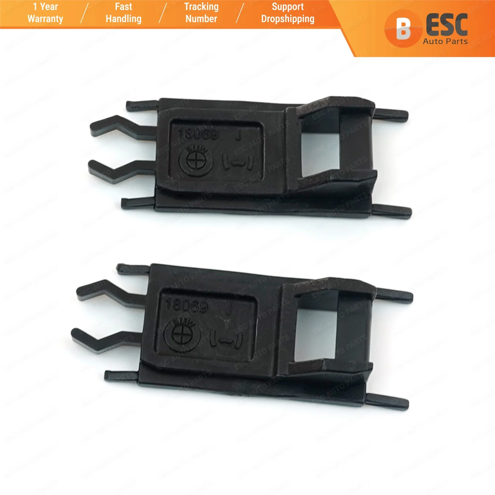 

ESC Auto Parts ESR10 2 Pieces Sunroof Slider Rail Repair Plastic Clips for BMW E36 E39 E53 E46, 3, 5, 7, Series M3