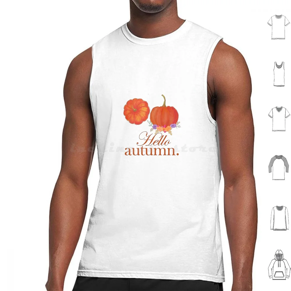 

Pumpkins Tank Tops Vest Sleeveless Halloween Pumpkin Fall Autumn Skull Spooky Funny Cute Pumpkins Scary Skeleton Horror Ghost