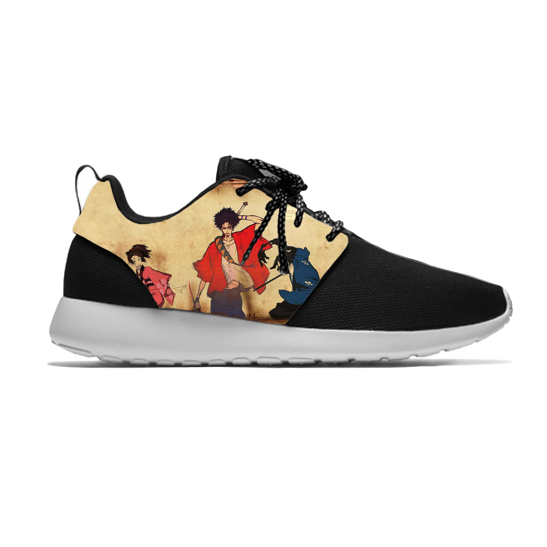 

Japanese Anime Manga Samurai Champloo Chillhop Sport Running Shoes Casual Breathable Lightweight 3D Print Men Women Sneakers