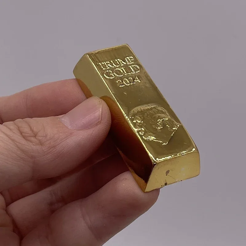 Дональд Трамп 50*20*20 мм 24 К золотой без валюты 2021-2025 свобода квадратные слитки