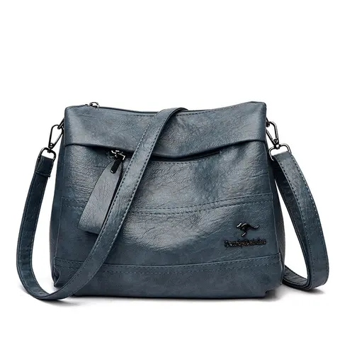 Кожаные женские сумки через плечо, роскошные мягкие дамские сумочки, дизайнерские модные брендовые чемоданчики с ручками