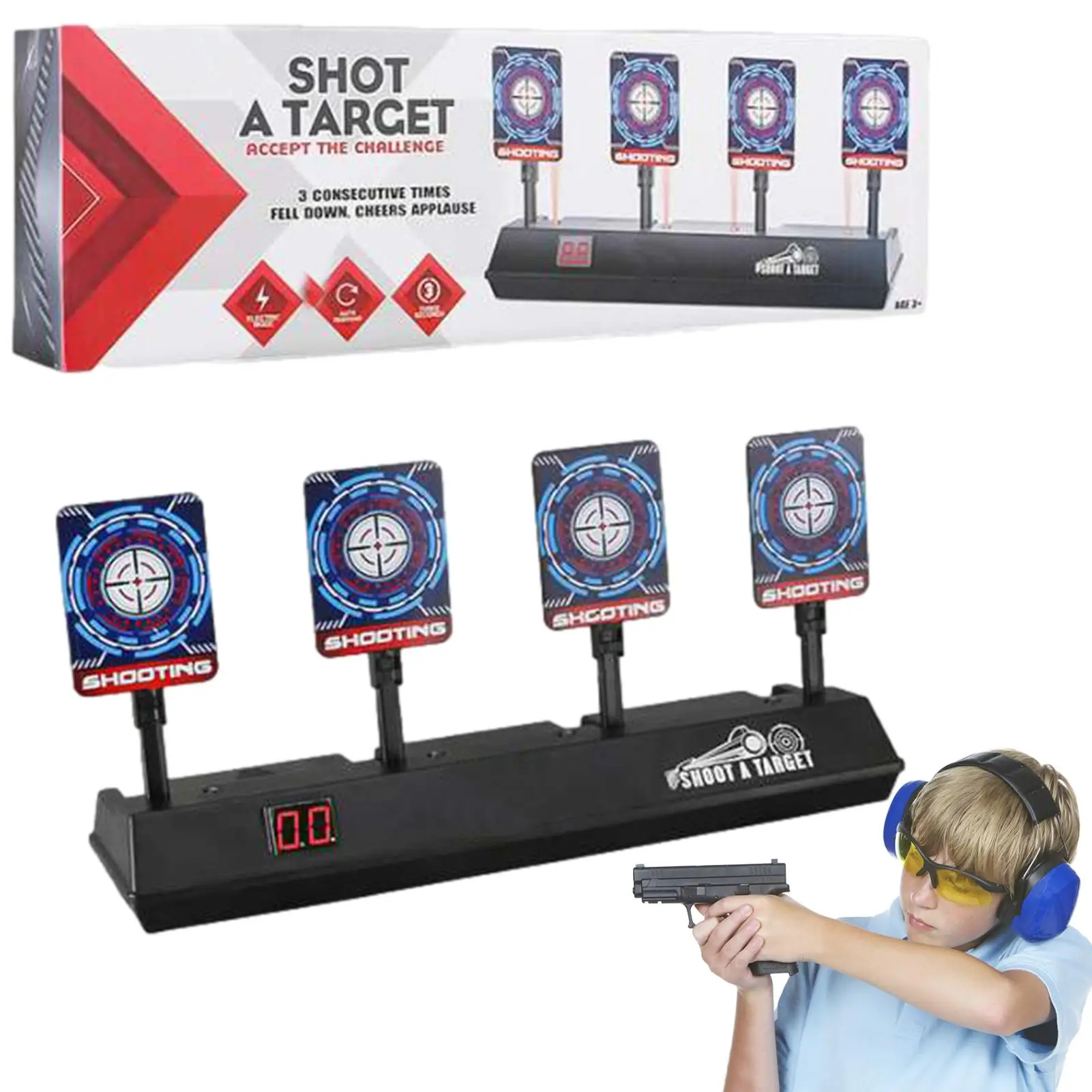 

Electronic Shooting Target Scoring Targets For Kids 4 Scoring Auto Reset Digital Scoring Targets Toys For Shooting Practice