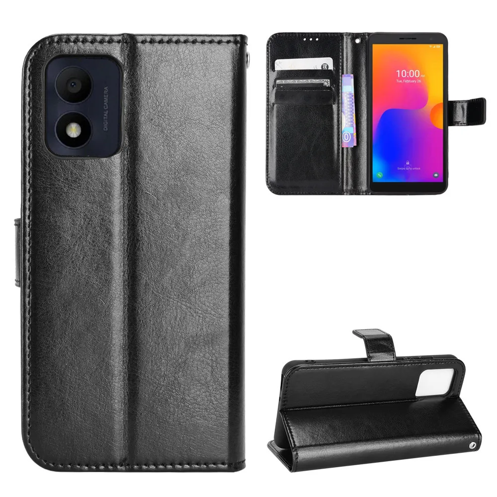 For Alcatel 1B 2022 Case Luxury Flip PU Leather Wallet Lanyard Stand Case For Alcatel 1B 2022 1 B Alcatel1B Phone Bags