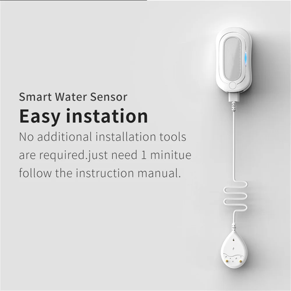 

New Tuya Zigbee 3.0 Smart Flood Detector Water Leakage Alarm Water Level Alarm Home Overflow Alarm Work With Alexa Home