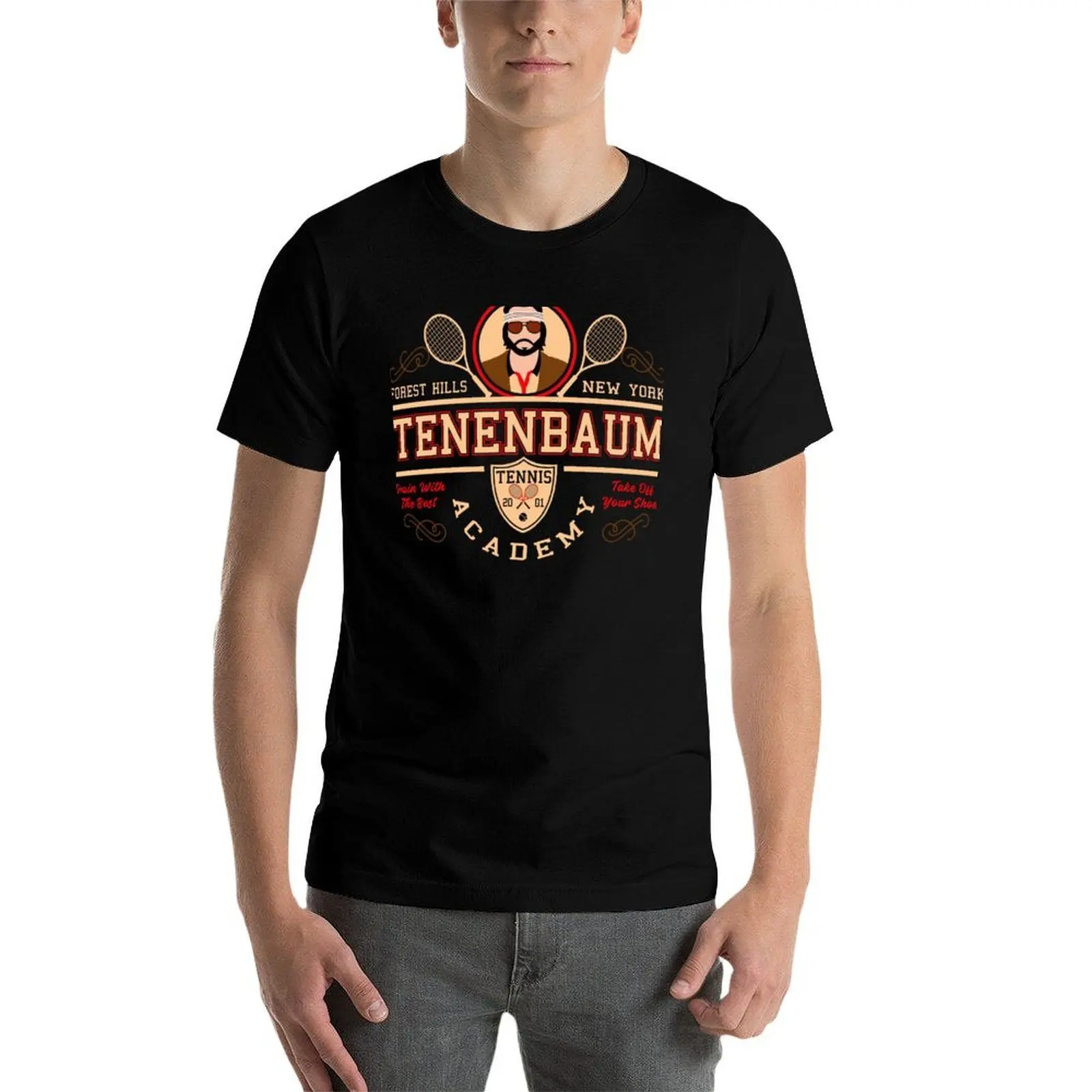 Фото Футболка Tenenbaum Tennis Academy с художественным принтом, повседневный топ с принтом №3
