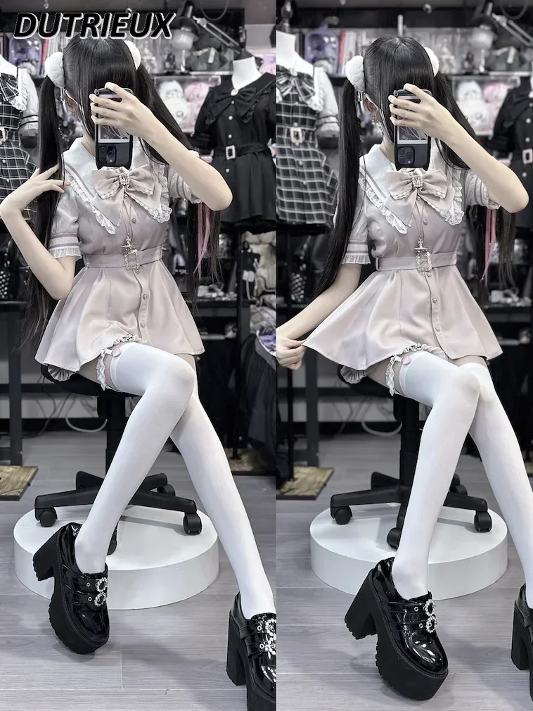 Женский комплект из двух предметов летнее платье с коротким рукавом и шорты в