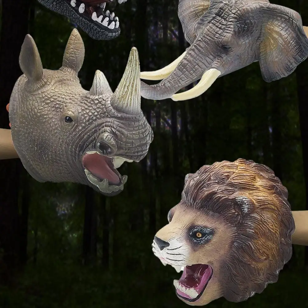 

Animal Hand Puppet Decorative Universal High Simulation Rhinoceros Lion Hand Puppet