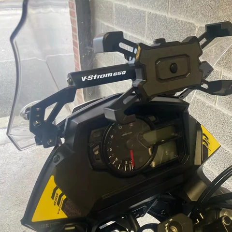 Кронштейн для крепления телефона Vstrom DL650 для Suzuki V-Strom 650 DL 650 2014-2023 2024, навигационное лобовое стекло, GPS-держатель для телефона, алюминий