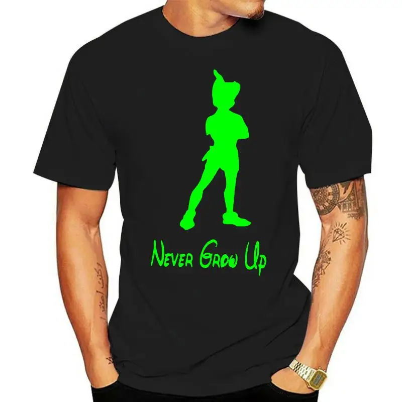 

100% Cotton O-neck Custom Printed Men T shirt Peter Pan Never Grow Up Women T-Shirt
