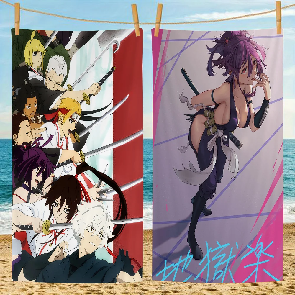 Hell's Kuraku аниме пляжное полотенце для плавания мягкая впитывающая мочалка