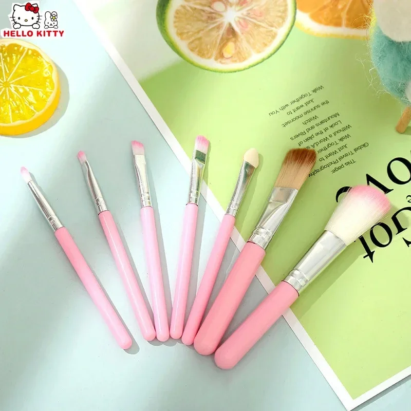 Набор косметических кистей Sanrio Hello Kitty в стиле аниме плюшевый материал тип модели