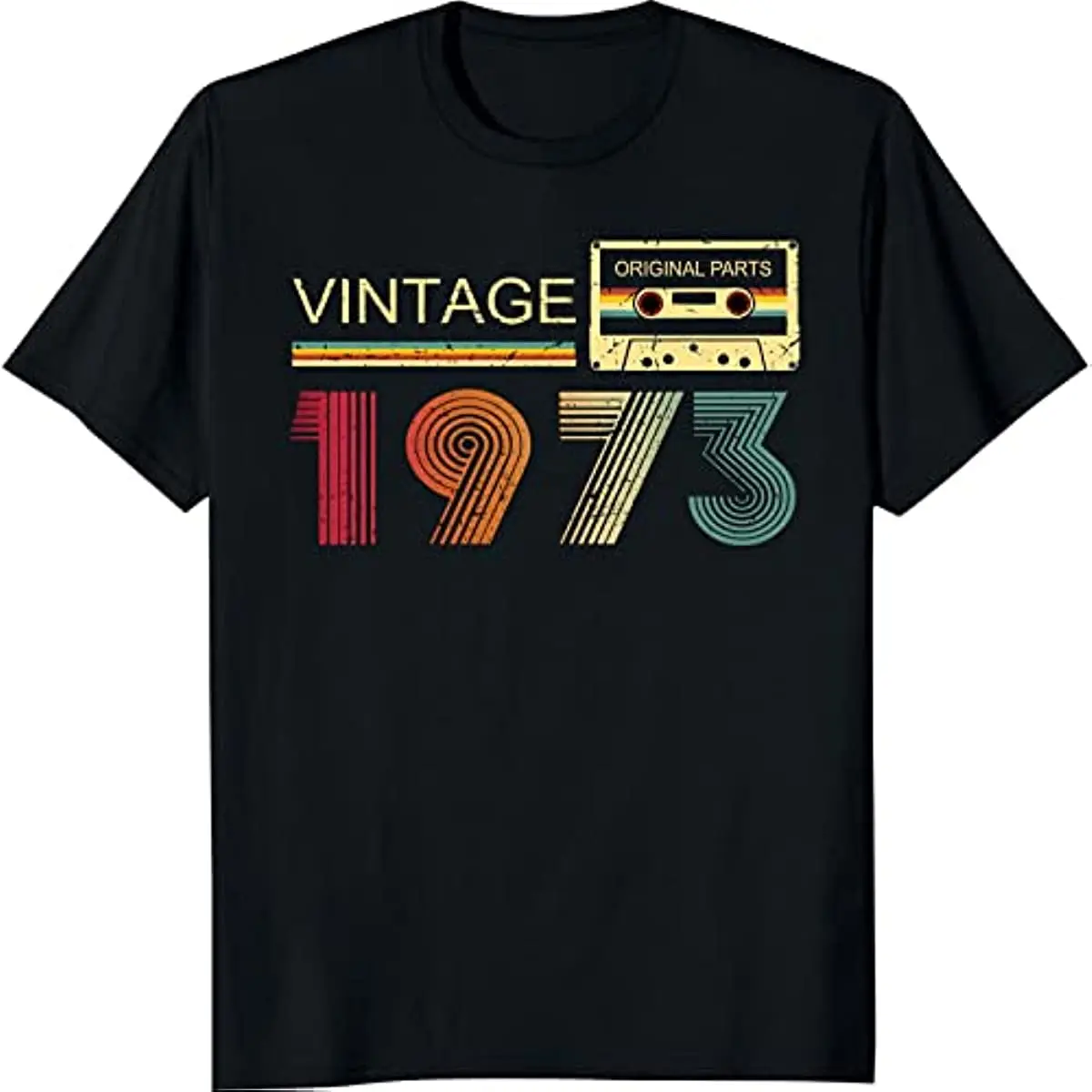 

Vintage 1973 Y2k T-Shirts For Men 50th Birthday Gifts For Men Husband Brother Friends Dad 1973 Modal 0-neck Tshirt