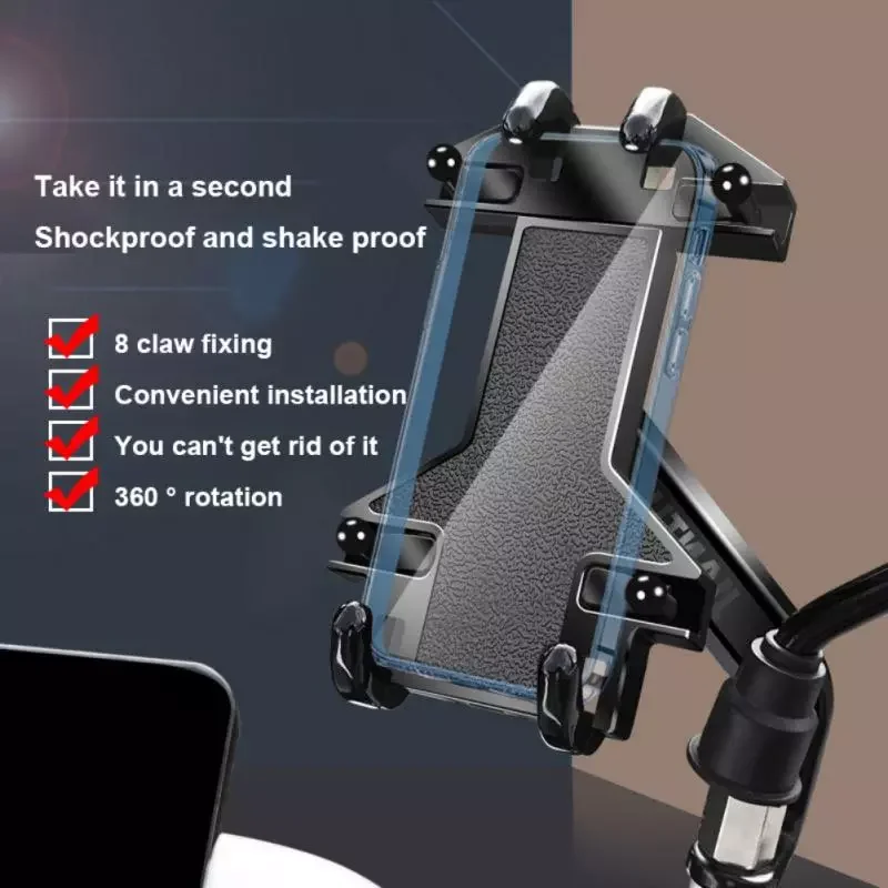 

Motorcycle Bike Phone Holder Stand Moto Universal Handlebar/Rearview Mount Bracket GPS Navigation Phone Support