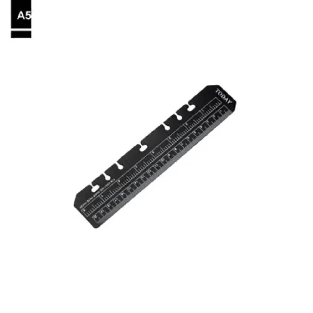 

Прозрачная черная линейка-закладка для блокнота из ПВХ