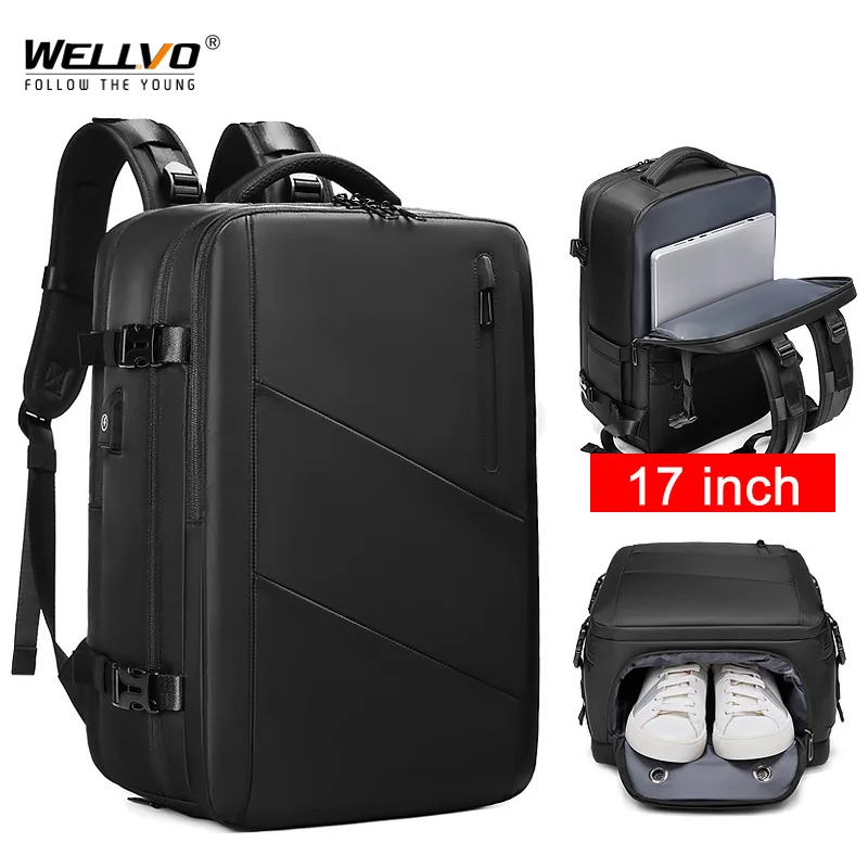 Large Capacity Travel Bag Male Multilayer 17 Inch Usb Chargi