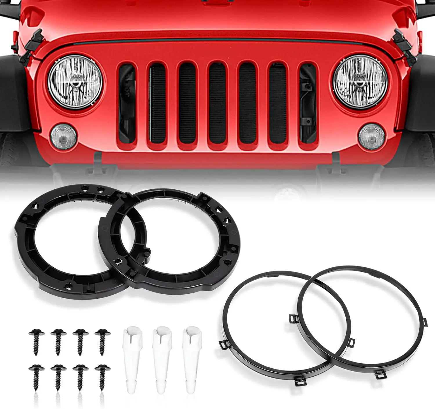 

Для Wrangler JK JKU 2007-2018 крепление фары стопорный кронштейн кольцо 7 дюймов