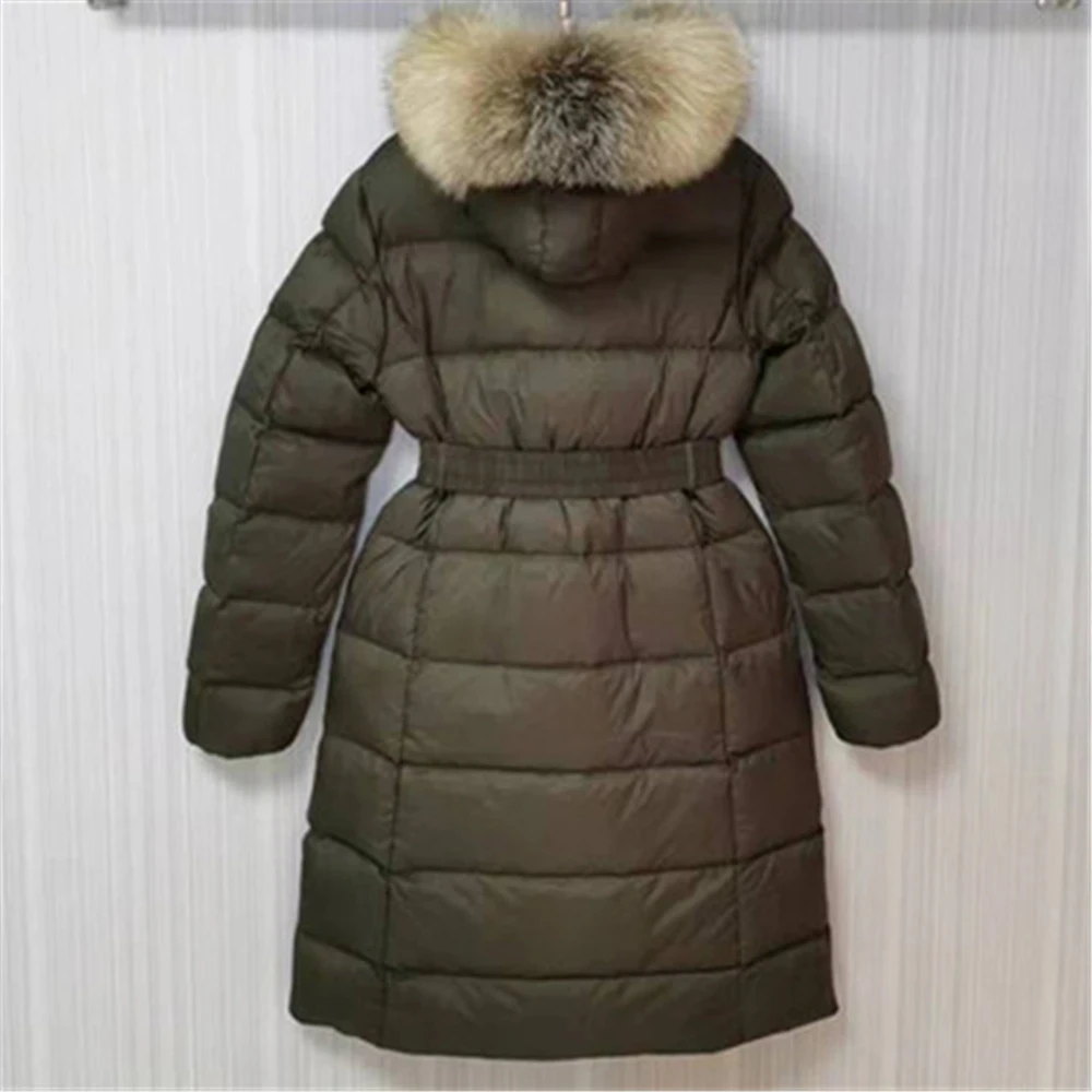 2023 New Womens Down Jackets Big Fur Collar High Quality 90% White Duck Down Long Coats Large Size Lady Jackets Hoodies Clothing enlarge
