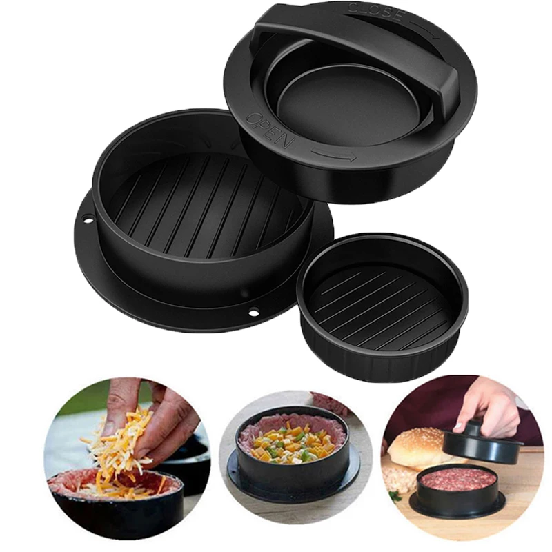 

Hamburger Maker Hamburger Press Round Shape Non-Stick Chef Cutlets Hamburger Meat Beef Grill Burger Press Patty Maker Mold Tools