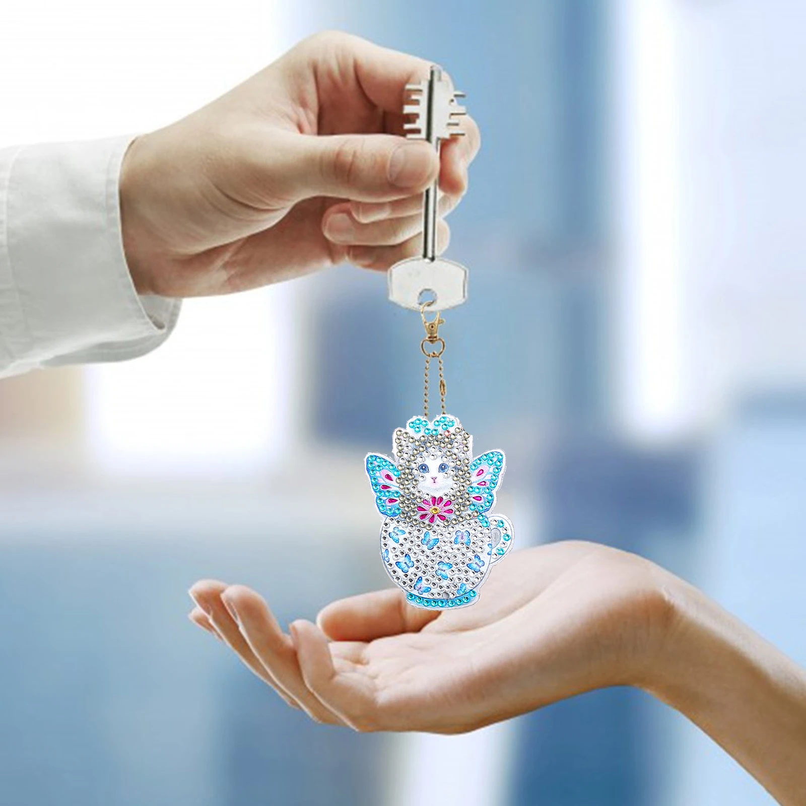 4/5 шт. сделай сам брелок с картиной из страз Пасхальный кролик бриллиантовая