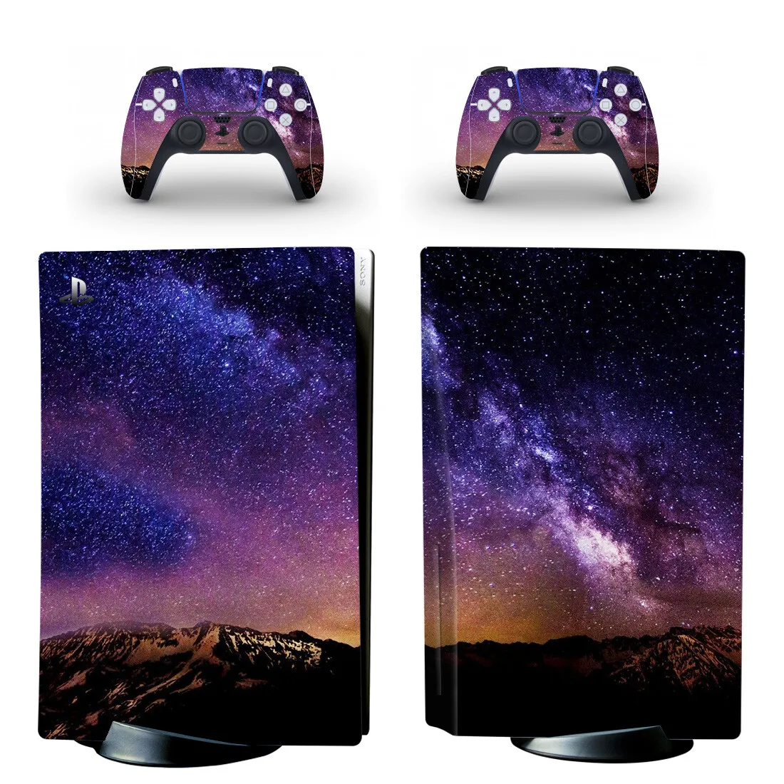 

Виниловая наклейка на диск Starry Sky Night PS5, наклейка для консоли PlayStation 5 и 2 контроллера PS5