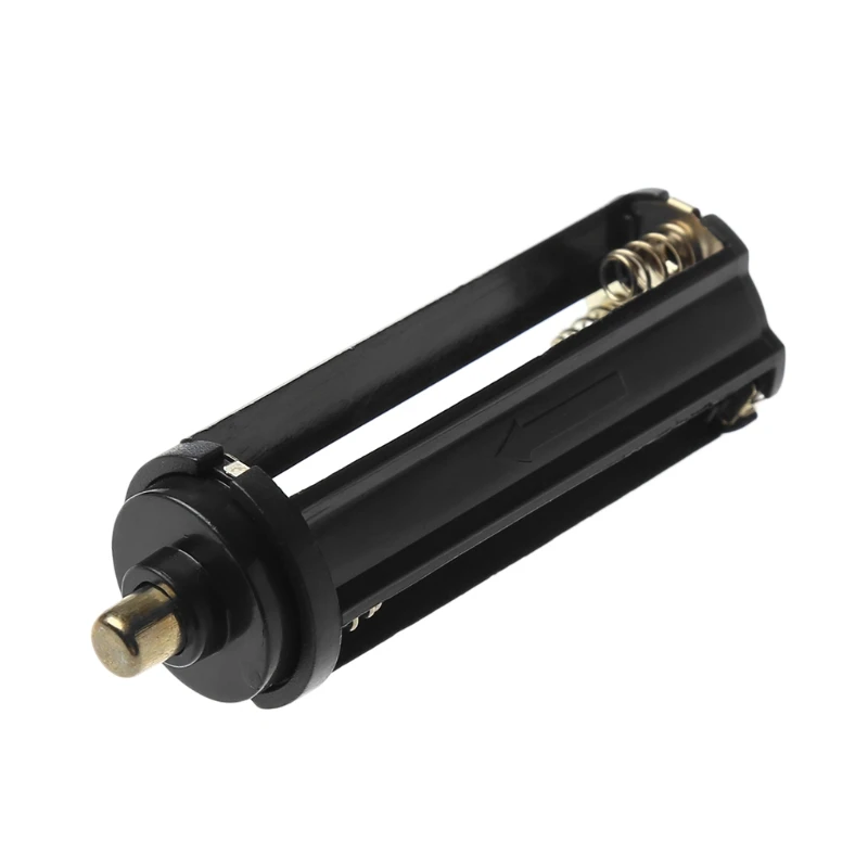 1 шт. черный цилиндрический пластиковый держатель для аккумуляторов 3x AAA на 18650 |