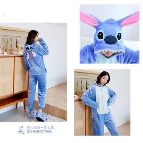 Пижама-комбинезон в виде животных для взрослых одежда сна женский зимний