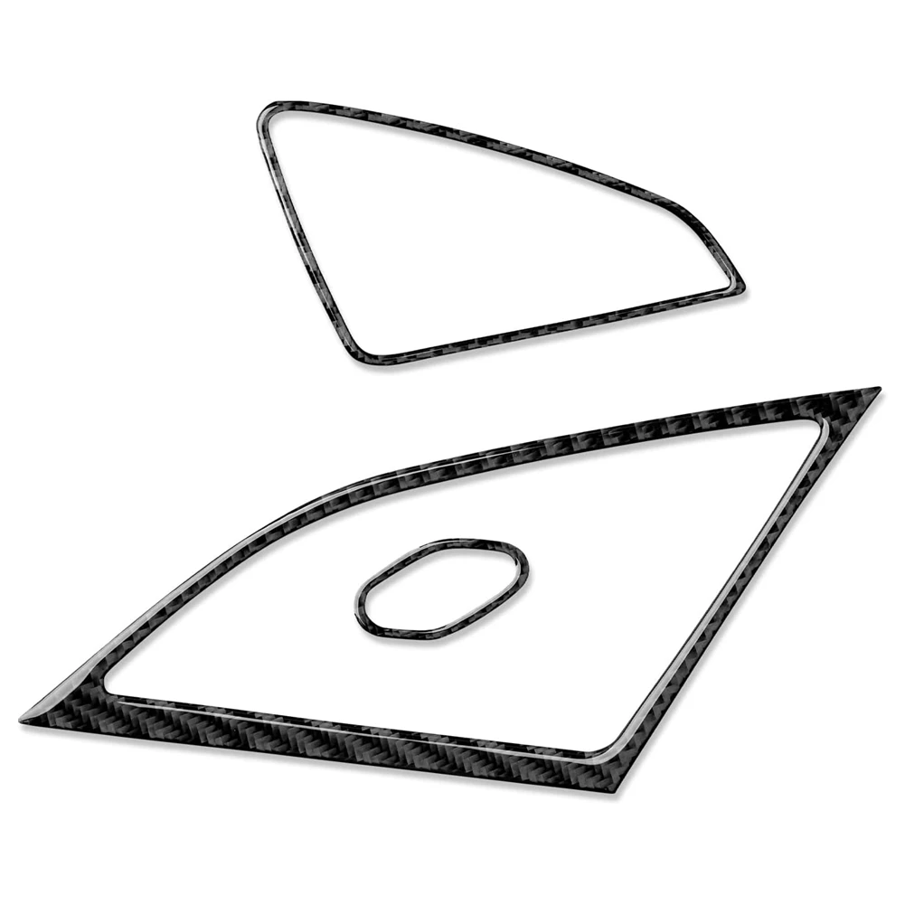 

Car Side Door Speaker Cover Trims Sticker Kit Decal Carbon Fiber for Chevrolet Corvette C7 2014-2019, Black