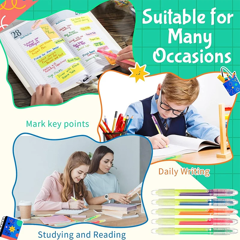 

Double-headed Highlighter Color Straight Liquid Marker Pen Hand Account This Student Stationery