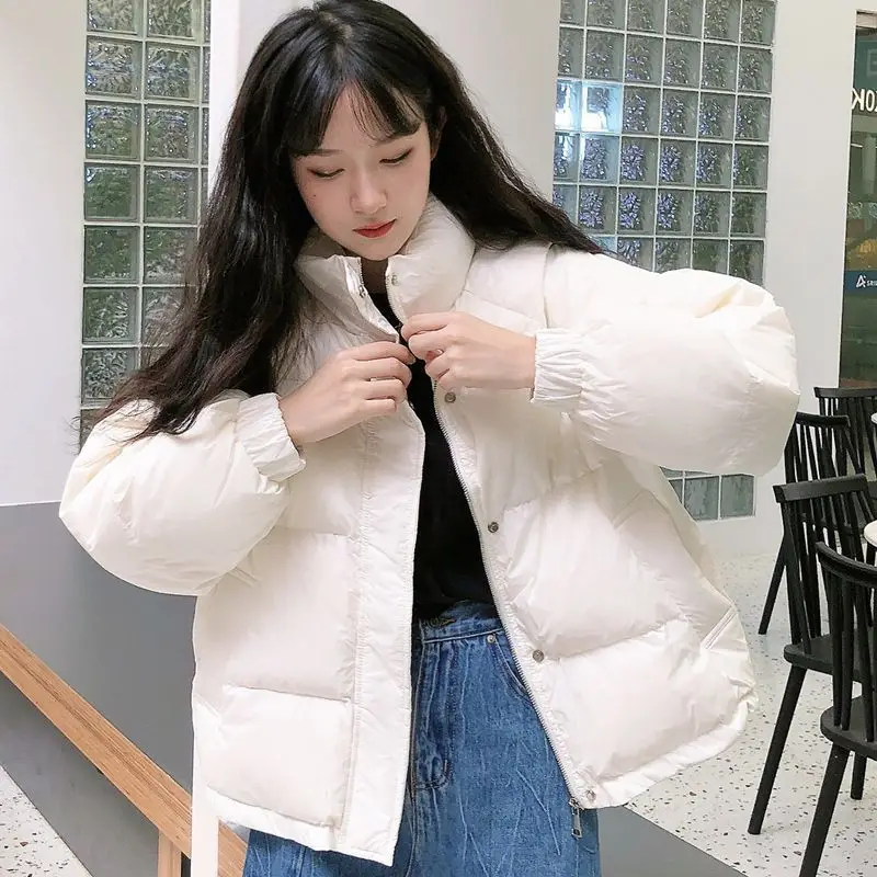 White Down Jacket Female Short Paragraph 2022 New Winter Korean Version of Small White Duck Down Students Bread Clothes