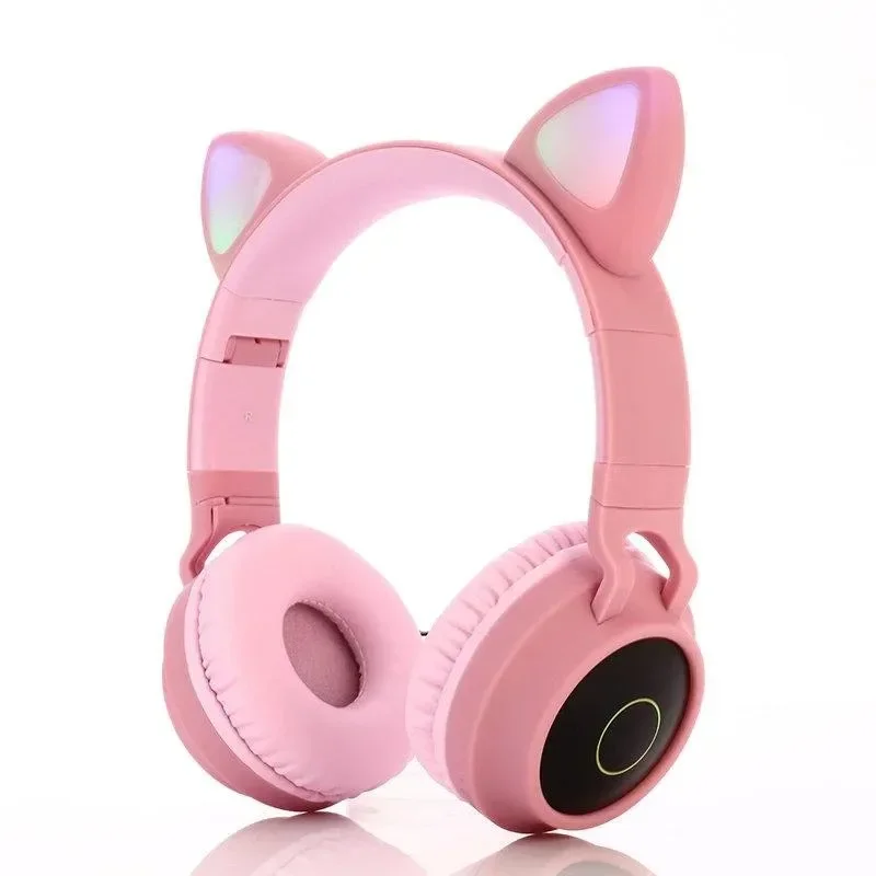 

Беспроводные наушники CAT EAR со светящимися кошачьими ушками розовые