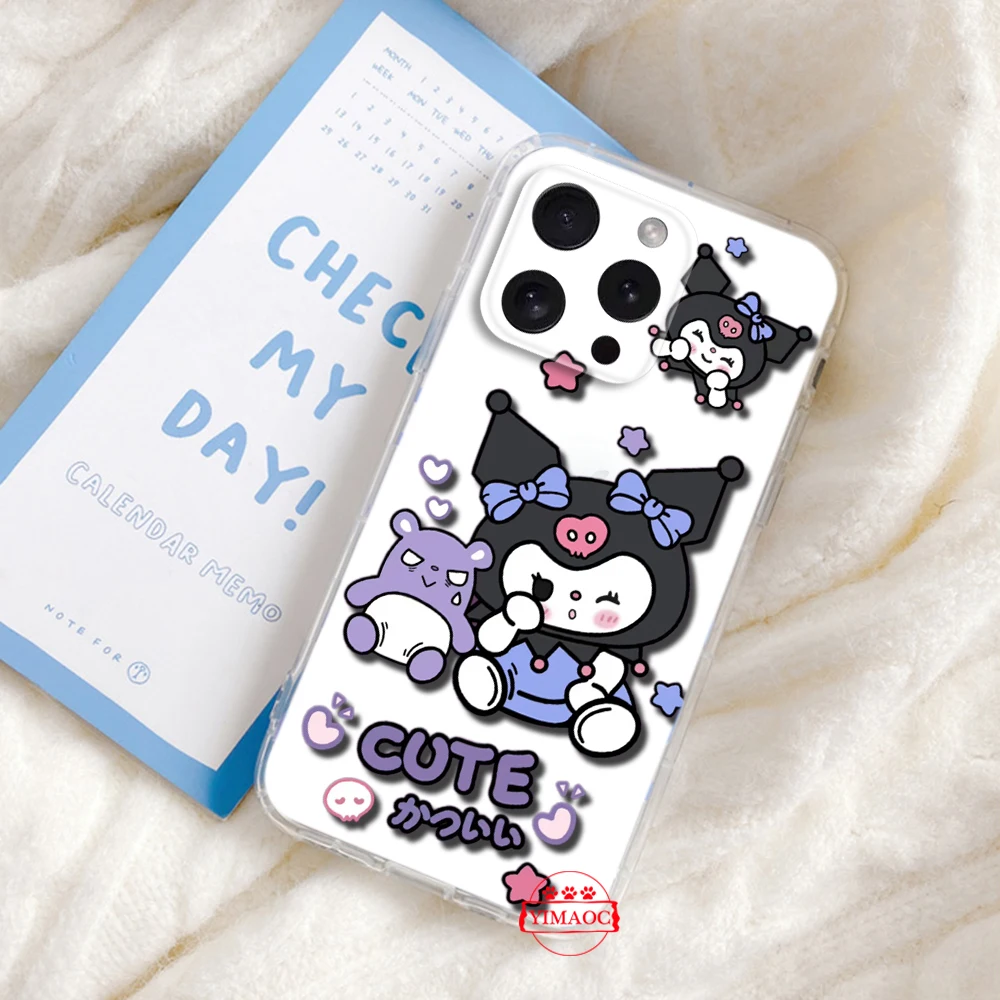Мягкий чехол E42 Kuromi для Tecno POP 4 Pro 5 5P Camon 15 18 18T 18I 19 Spark 8P 8C 7T GO Pova 3 KD7 CD7 BC3