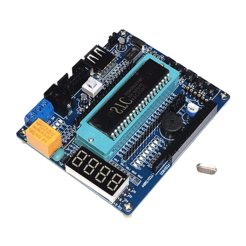 

Upgradable 51 Microcontroller Development Board Small System Board STC89C52 Learning Board for IoTProjects E65C