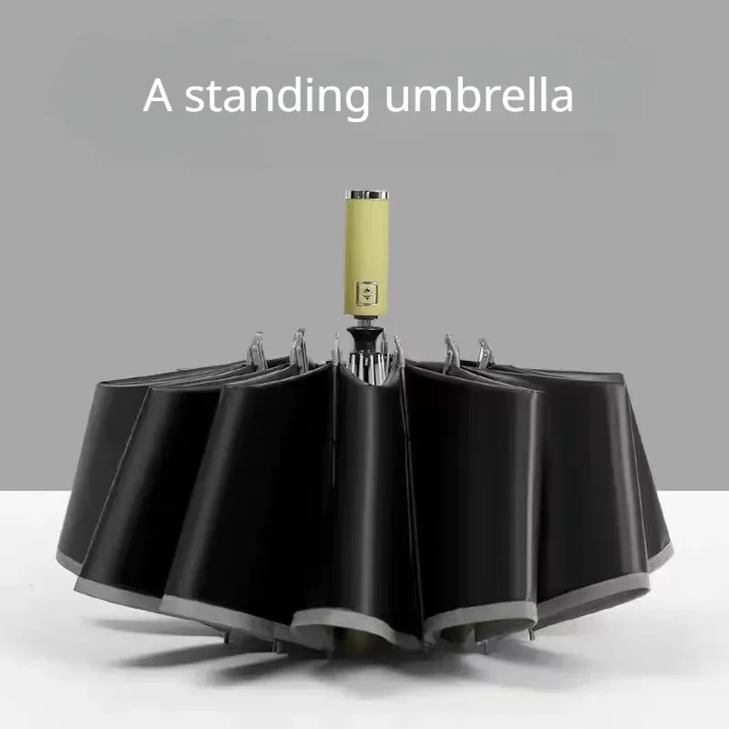 

Rain Reverse Umbrellas Car Luxury 16Ribs Business Large Women Automatic Stripe Windproof Travel Sun Umbrella Men Reflective