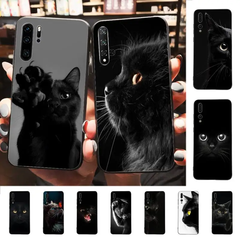 

Black Cat Phone Case for Huawei P30 40 20 10 8 9 lite pro plus Psmart2019