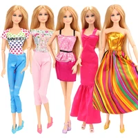 fashion handmade beautiful 5 itemslot party evening clothes doll dress dolls accessories for barbie game best birthday gift