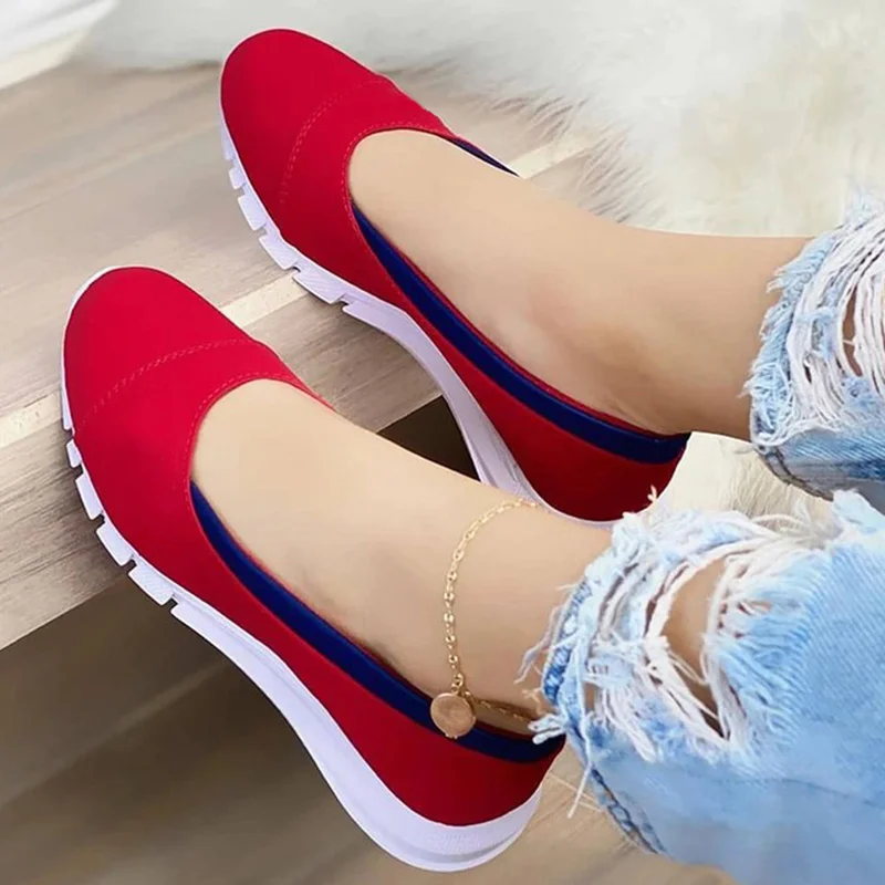 

2022 Women Sneakers Slip On Women's Sneakers Solid Color Platform Sneakers Casual Tenis Feminino Ladies Vulcanize Shoes Footwear