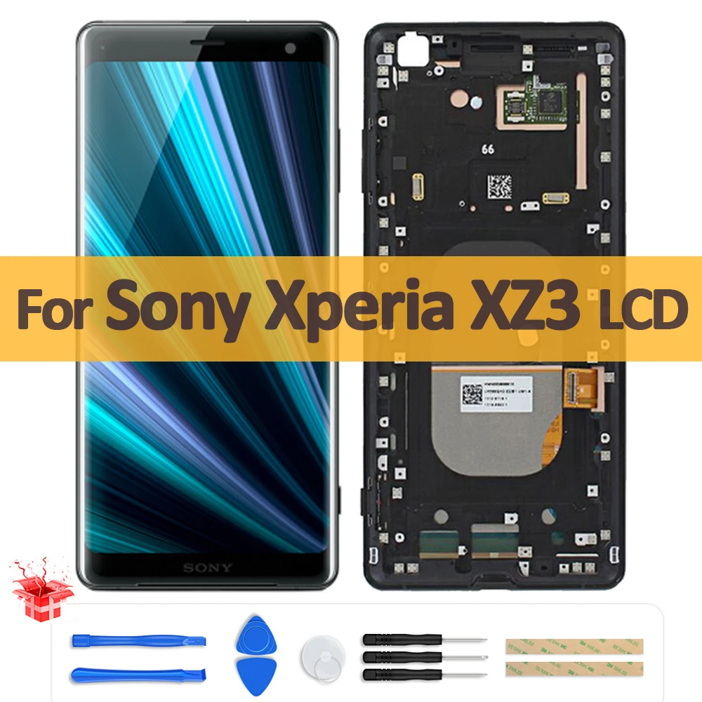 ЖК-дисплей 6,0 дюймов AMOLED для Sony Xperia XZ3, сенсорный экран H9493 H9436, дигитайзер в сборе для SONY XZ3, ЖК-панель с рамкой