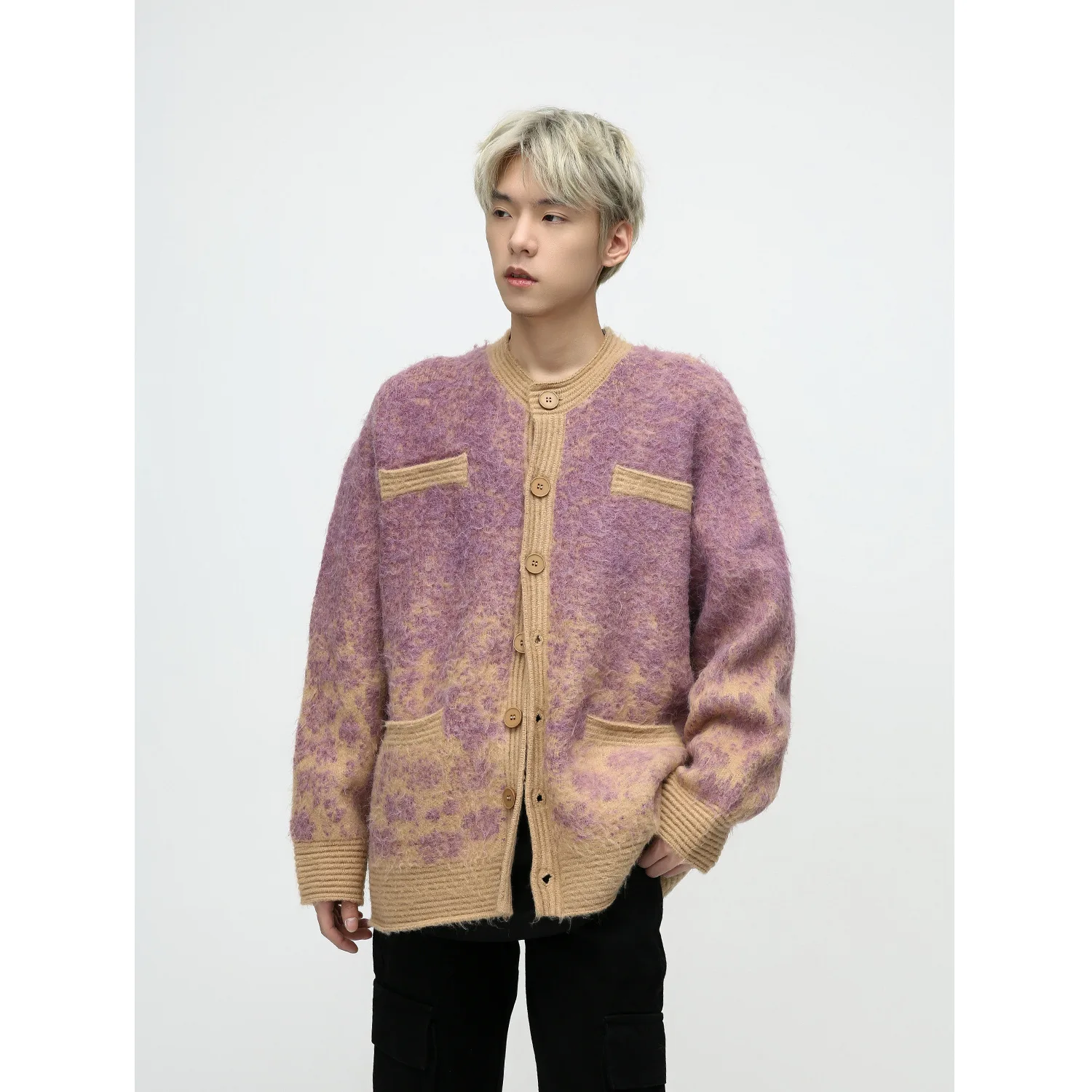 Осень 2023 новый продукт Xiaoxiang стиль контрастный цвет ленивый повседневный