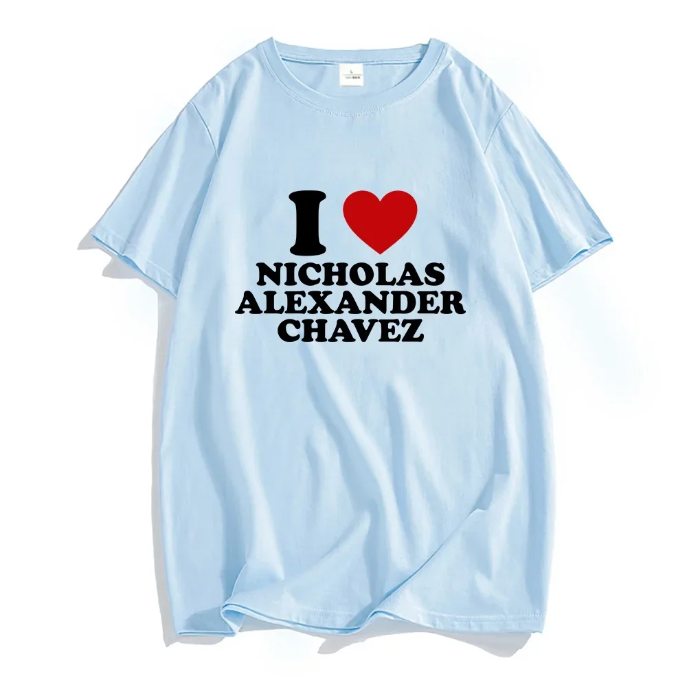 Heart I Love Nicholas Chavez T-shirt Movie The Menendez Brothers Tshirts Short Sleeve Summer Cotton Tee-shirt Men/Women Tees Top