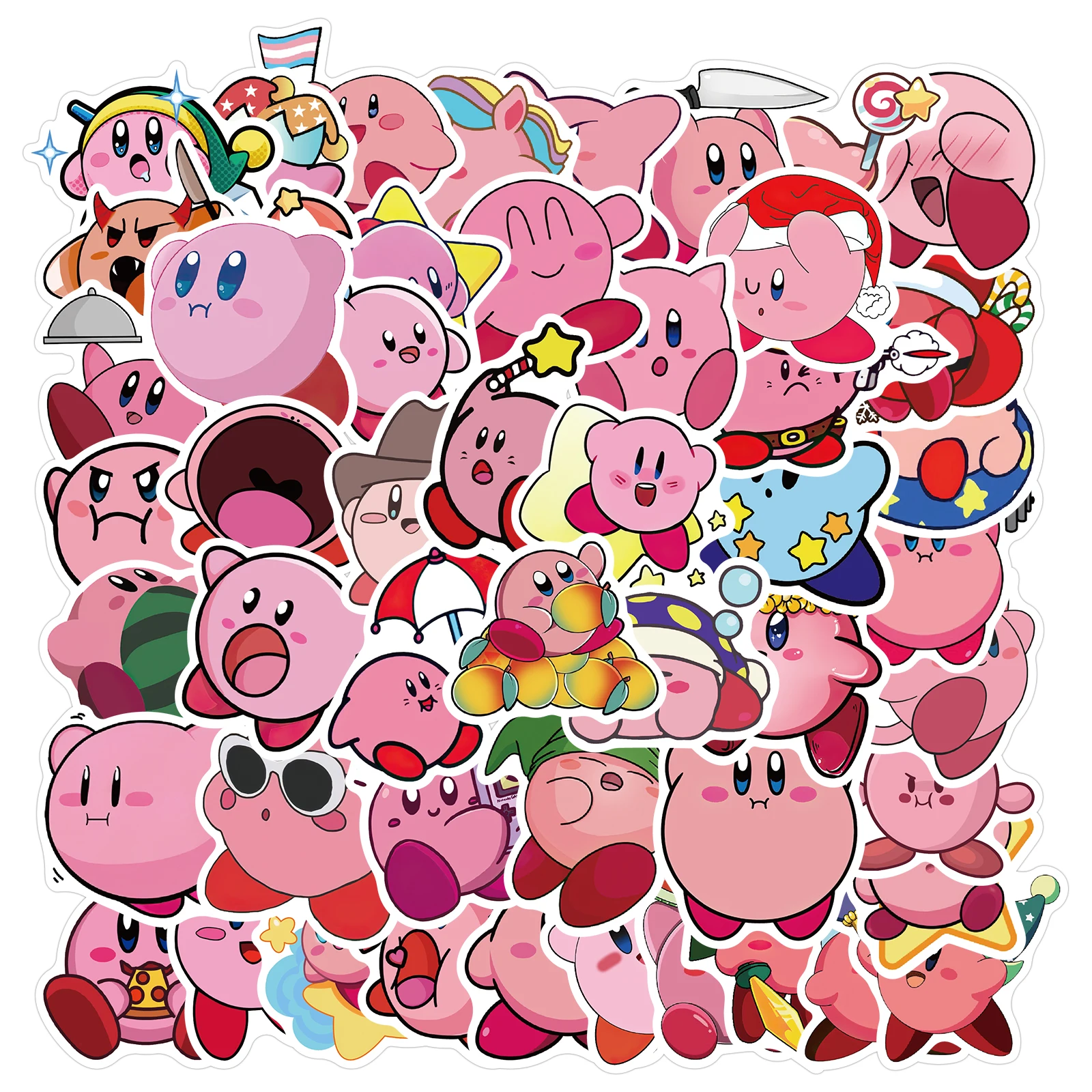 

10/50PCS Stickers Laptop Guitar Skateboard Waterproof Decal Sticker Pack Kid Toy Cartoon Kirby Scrapbooking Material New