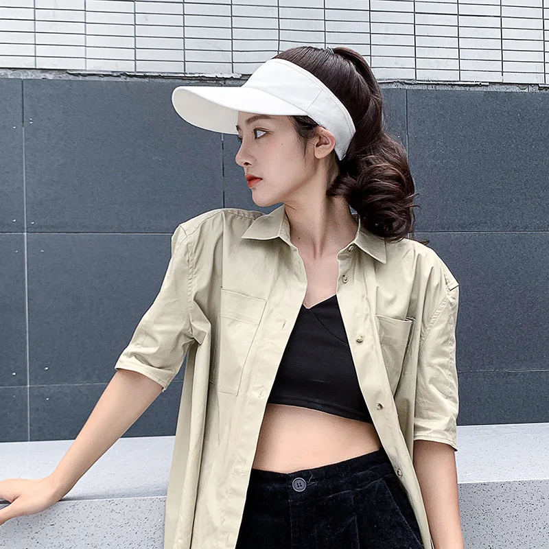 

Women Fashion Cap with Big Wavy Ponytail Party Hair Hat Set Suit Combination