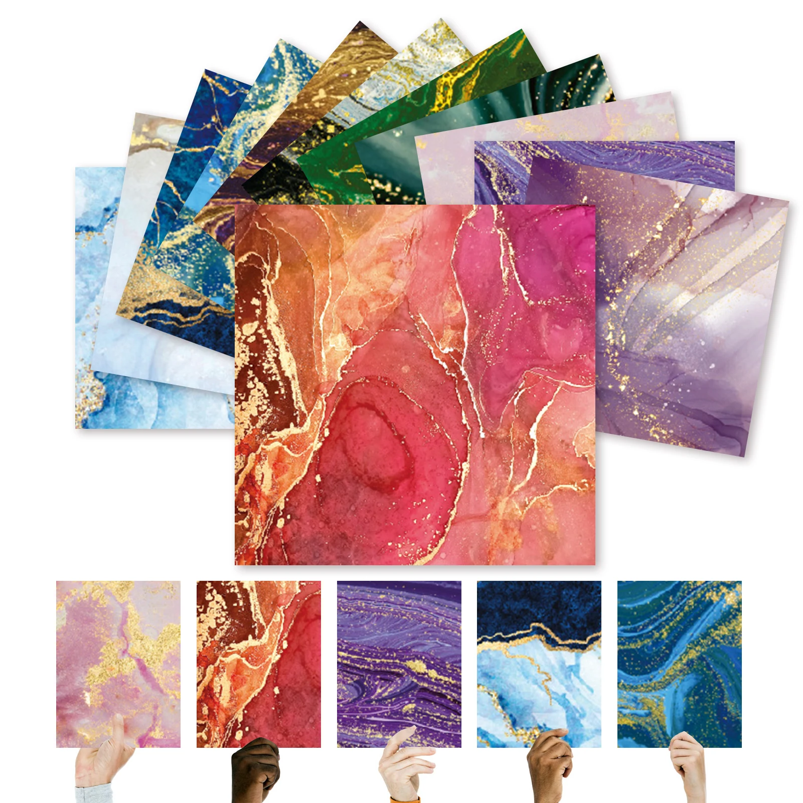 

Background Paper Pad Cardstock Patterned Paper 12 Sheets Decorative Paper 6 X6in Vintage Journaling Papers Single-Sided Pattern