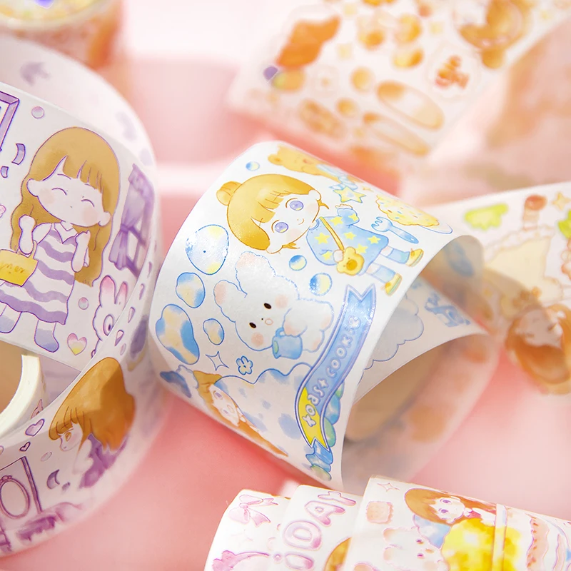 

Yoofun 5 см x 3 м васи лента Милая картонная Маскировочная лента для скрапбукинга коллажа нежелательного журнала открыток декоративные материа...