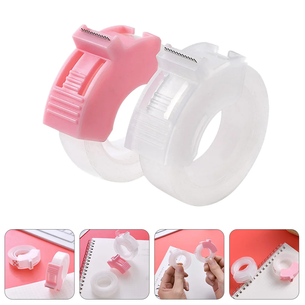 

2 Sets Sealing Tape Warehouse Tool Supplies Desk Dispenser Office Small Machine