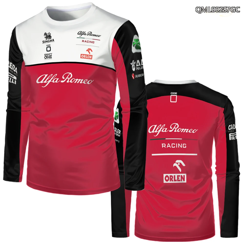 

Camiseta De манга Larga F1 Formula One Alfa Romeo, материал для алфа-гаммы, Высококачественная Манга