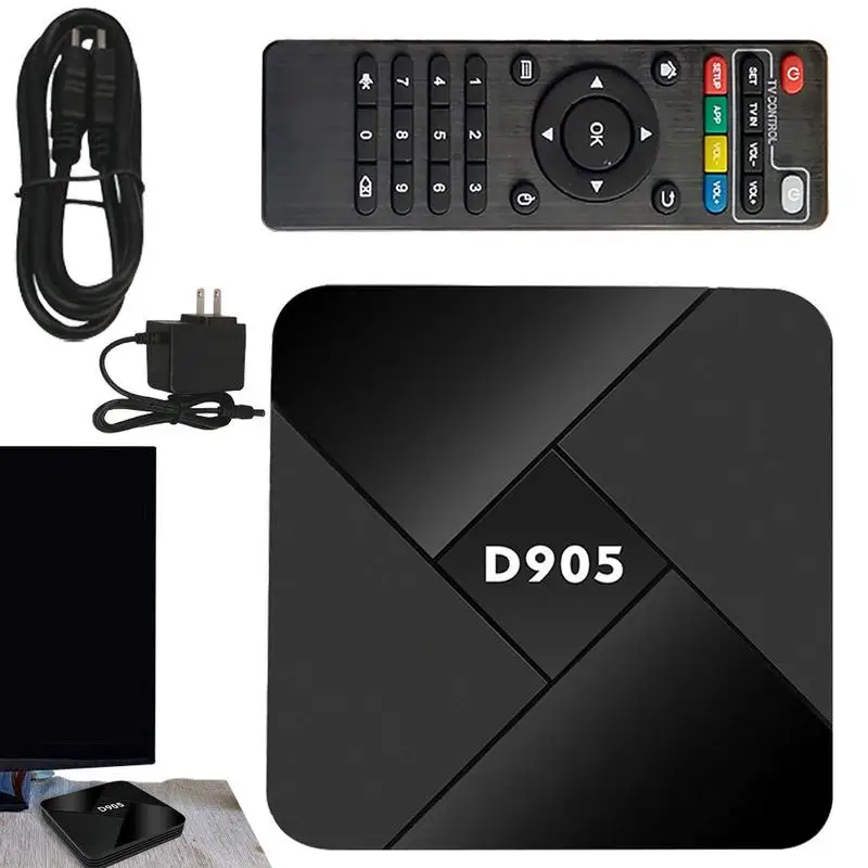 

Приставка Смарт-ТВ D905, 4K, 8 ГБ, 4 ядра, Wi-Fi