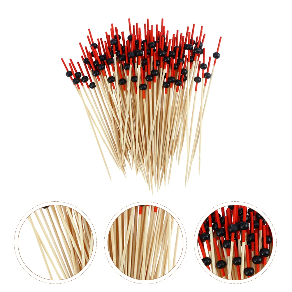 

Picks Fruit Toothpicks Cocktail Sticks Stick Wooden Dessert Wood Skewers Drink Appetizerpick Martini Skewer Appetizers Garnish